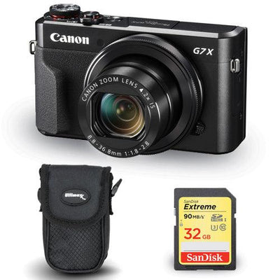 Appareil photo numérique Canon PowerShot G7 X Mark II 1066C001 + SD 32 Go + étui pour appareil photo