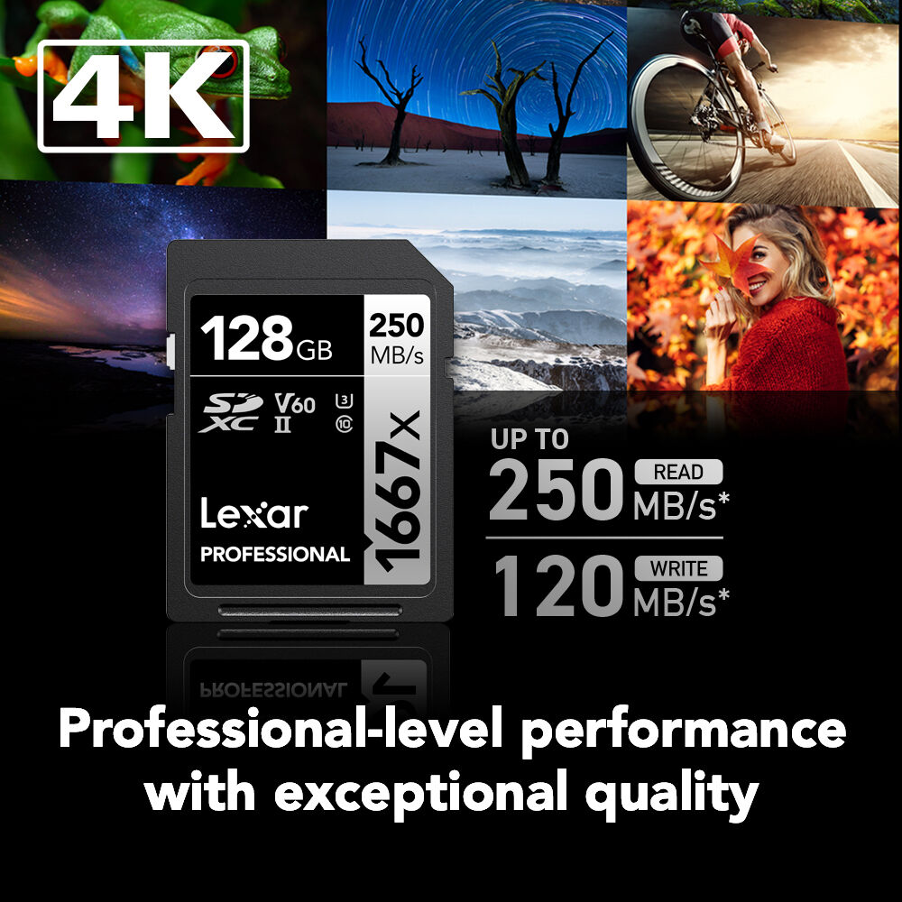 Lexar 128GB Professional 1667x UHS-II SDXC Memory Card - LSD128CBNA1667