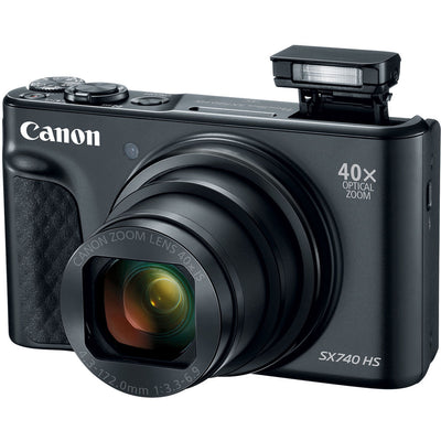 Canon PowerShot SX740 HS 20.3MP 4K Digital Camera 40x Optical Zoom Wi-Fi (Black)