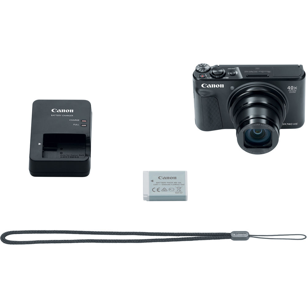 Canon PowerShot SX740 HS 20.3MP 4K Digital Camera 40x Optical Zoom Wi-Fi (Black)