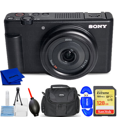 Sony ZV-1F Vlogging Camera (Black) ZV1F/B - 7PC Accessory Bundle