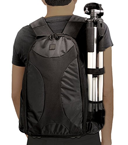 Sac à dos professionnel rembourré et résistant à l'eau pour appareil photo et objectif ULTIMAXX (noir)