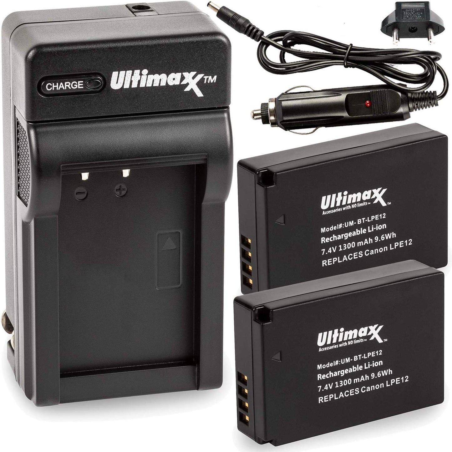 2x Batteries LP-E12 et Chargeur pour Canon SX70, EOS SL1, M200, M10, M50, M100