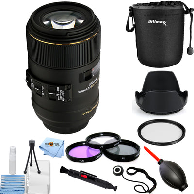Objectif macro Sigma 105 mm f/2,8 EX DG OS HSM pour Canon EOS - Kit d'accessoires 10 pièces