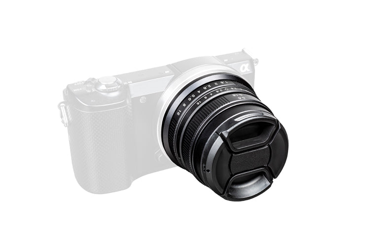 Objectif manuel ULTIMAXX 25 mm f/1.8 pour monture Sony E (Nex) - Kit d'accessoires 7 pièces