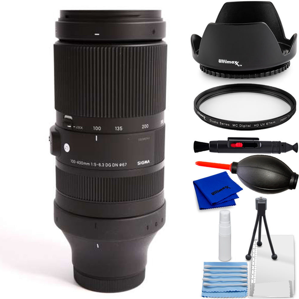 Sigma 100-400mm f/5-6.3 DG DN OS Objectif contemporain pour Sony E 7PC Kit d'accessoires