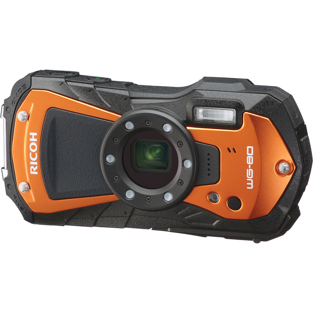 Appareil photo numérique Ricoh WG-80 (Orange) 03128 - Ensemble d'accessoires 8PC