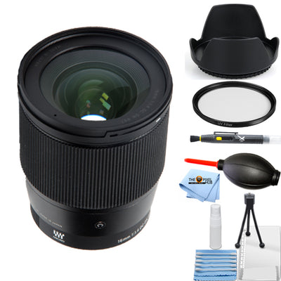 Sigma 16mm f/1.4 DC DN Objectif contemporain pour filtre UV Micro Four Thirds BUNDLE