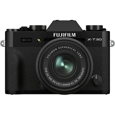Appareil photo sans miroir FUJIFILM X-T30 II avec objectif XC 15-45 mm OIS PZ noir - Kit 15 pièces