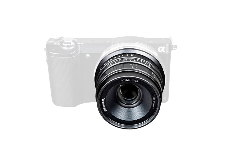 Objectif manuel ULTIMAXX 25 mm f/1.8 pour monture Sony E (Nex) - Kit d'accessoires 7 pièces