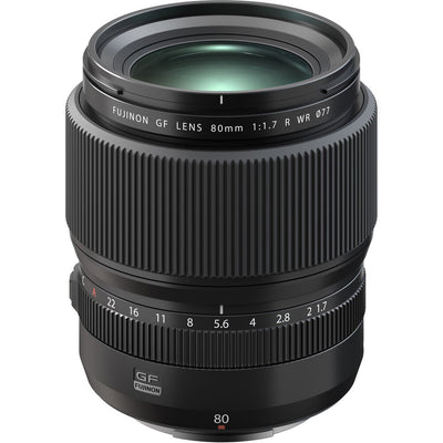 FUJIFILM GF 80mm f/1.7 R WR Lens 600022103 - 7PC Accessory Bundle