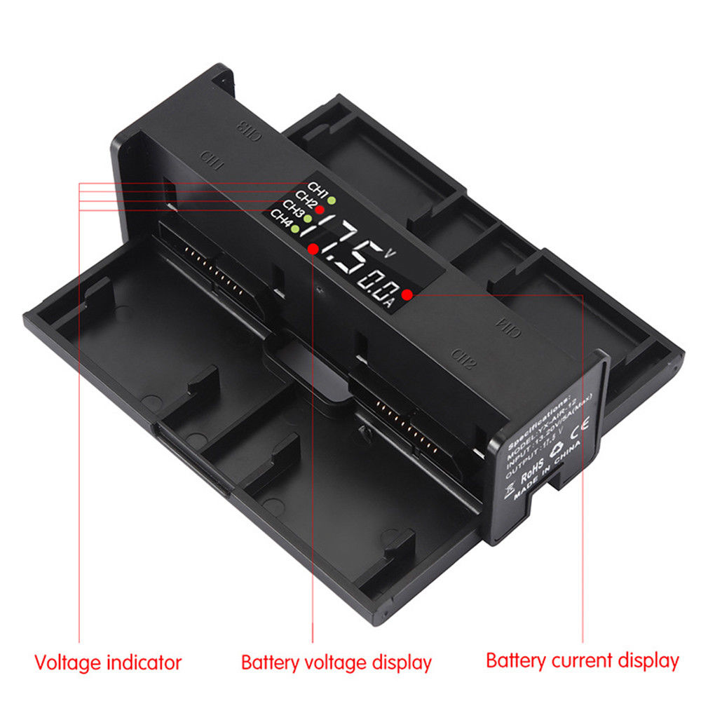 Station de chargement de batterie 4 en 1, chargeur à 4 ports pour DJI Mavic 2 Pro/Zoom