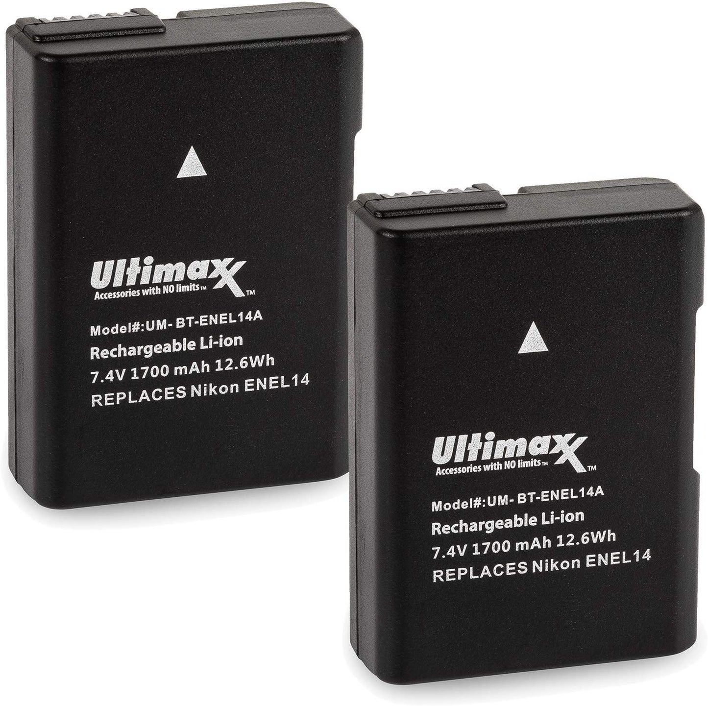 ULTIMAXX Travel Charger + Replacement Battery for Nikon ENEL14A - 1700 mah