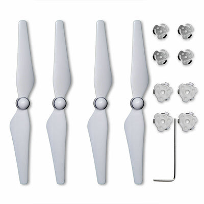 2 paires d'hélices auto-serrantes blanches 9450 9" pour DJI Phantom 4