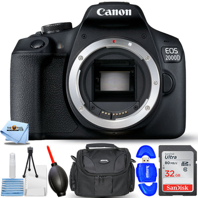 Appareil photo reflex numérique Canon EOS 2000D/Rebel T7 – Ensemble de sac gadget essentiel de 32 Go