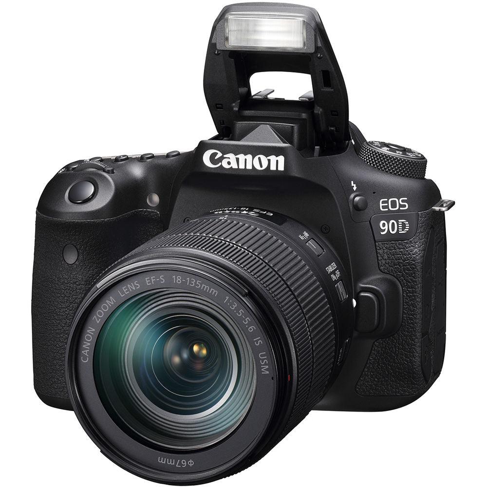 Reflex numérique Canon EOS 90D avec objectifs 18-135 mm + 75-300 mm + 50 mm - Offre groupée de qualité supérieure