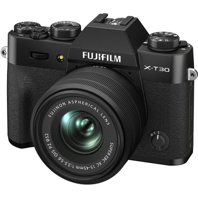 Appareil photo sans miroir FUJIFILM X-T30 II avec objectif XC 15-45 mm OIS PZ (noir)