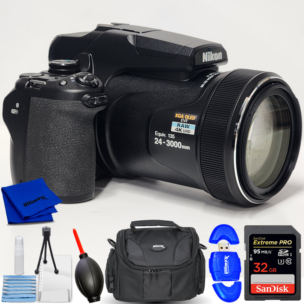 Appareil photo numérique Nikon COOLPIX P1000 16 MP - Ensemble d'accessoires 7 pièces