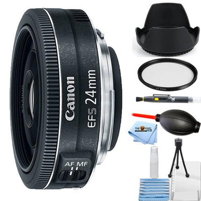 Objectif Canon EF-S 24 mm f/2.8 STM 9522B002 + ensemble de filtres UV ultraviolets