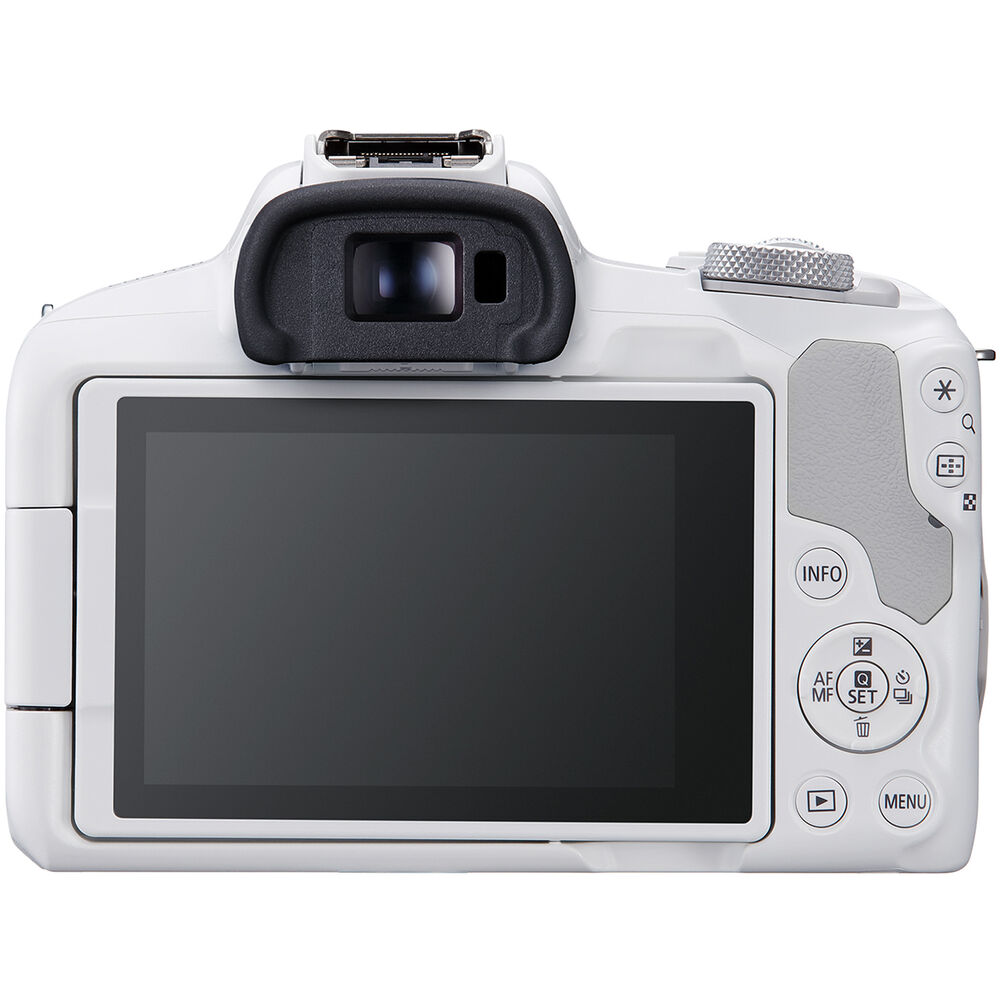 Photo 1 sur 7
Appareil photo sans miroir Canon EOS R50 avec objectifs 18-45 mm et 55-210 mm (blanc)