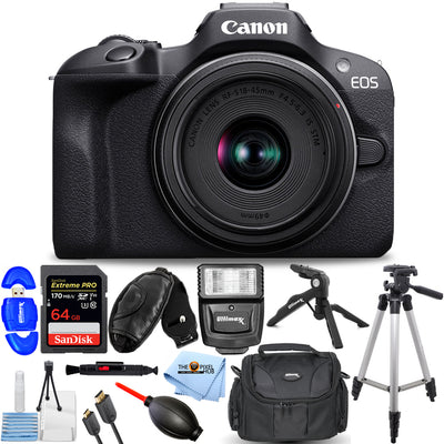 Photo 1 sur 6
 Appareil photo sans miroir Canon EOS R100 avec objectif 18-45 mm 6052C012 - Kit d'accessoires 12 pièces