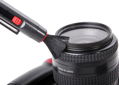 Stylo brosse de nettoyage 2 en 1 pour appareil photo reflex numérique, objectifs, jumelles et lunettes d'observation