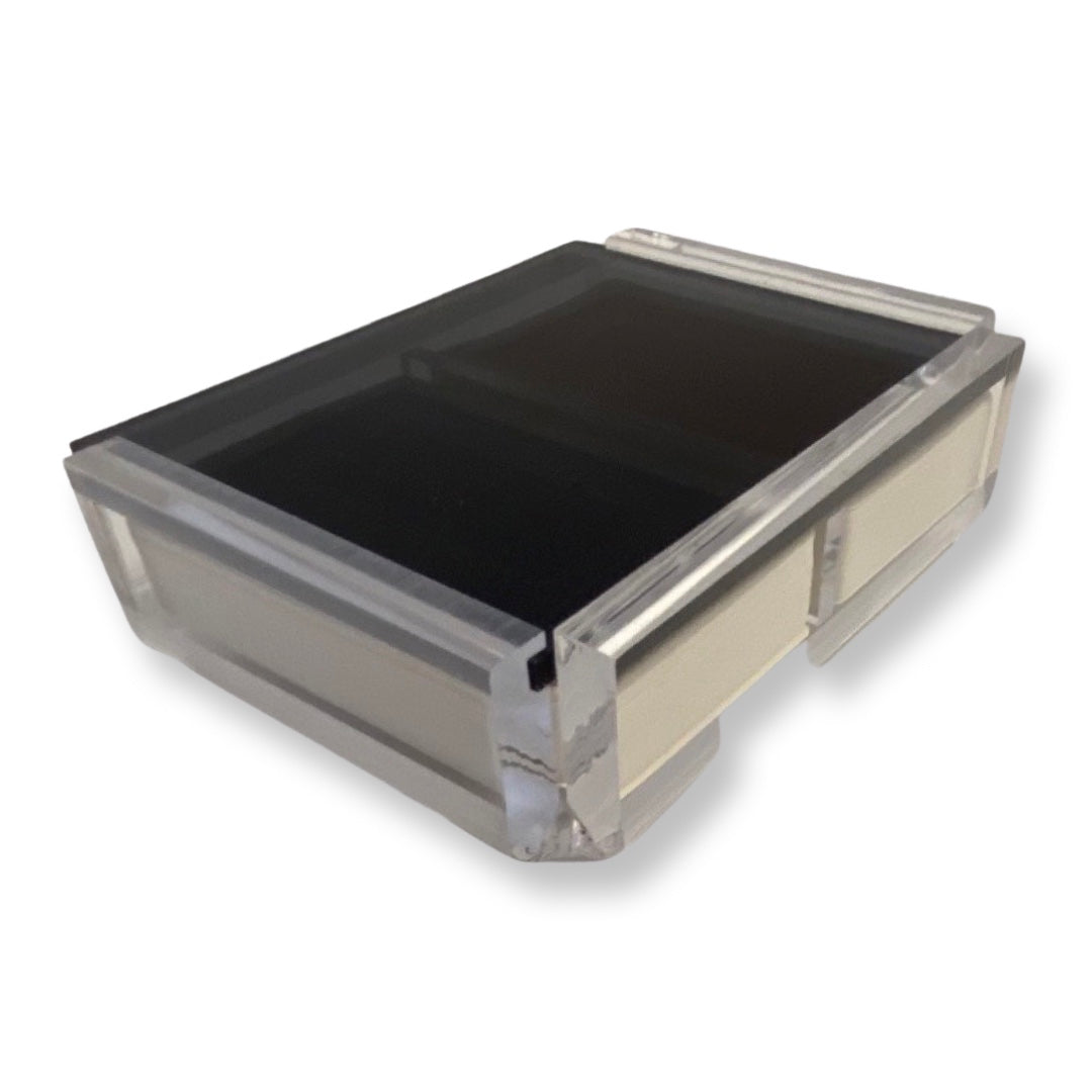 Porte-cartes à jouer en acrylique Lucite avec cartes à jouer incluses (noir)