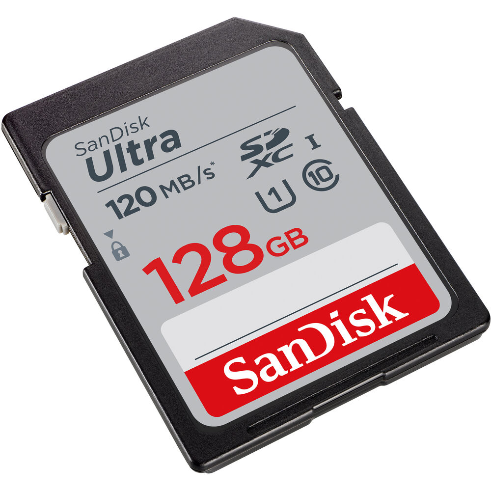 SanDisk 128GB Ultra SDHC UHS-I / Class 10 Memory Card 120MB/s SDSDUN4-128G-GN6IN