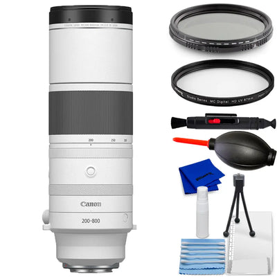 Canon RF 200-800mm f/6.3-9 IS USM Lens (Canon RF) 6263C002 - 7PC Accessory Kit