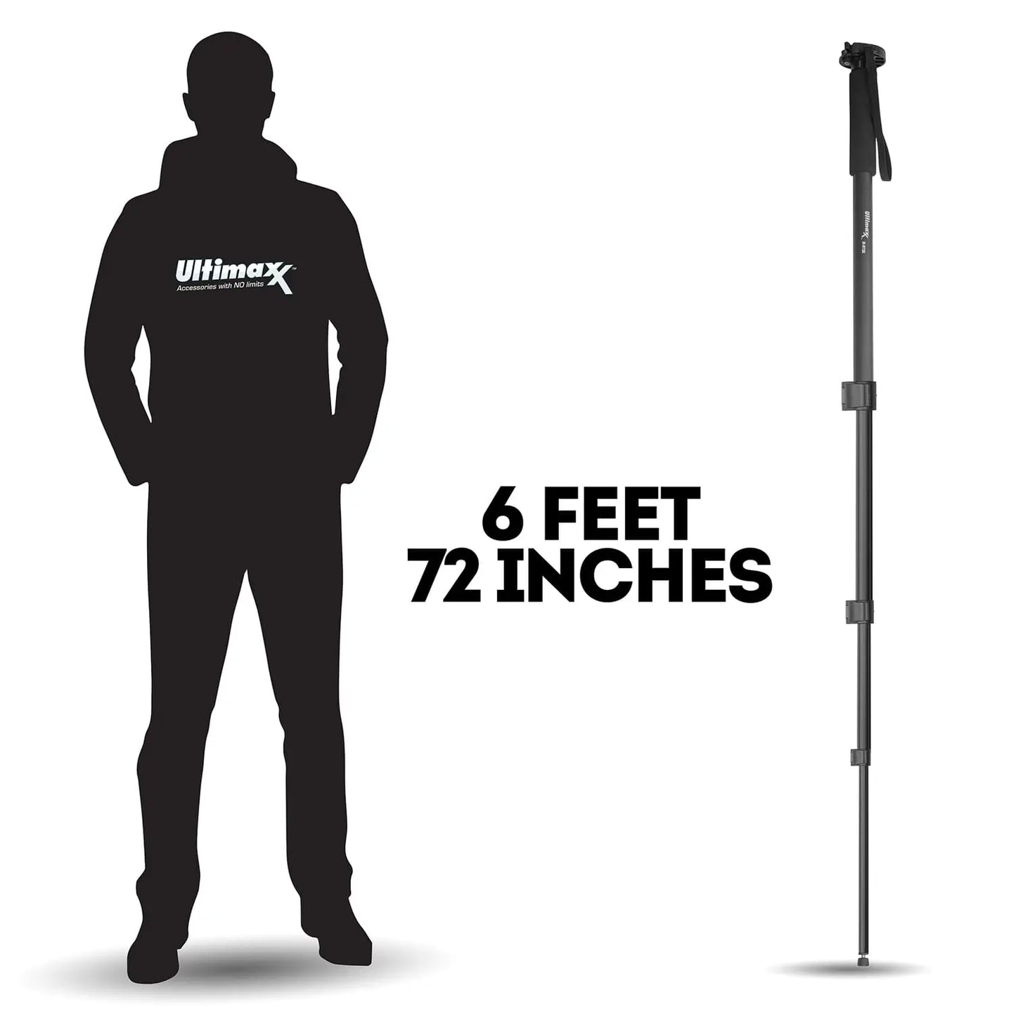 72'' Lightweight Heavy Duty Monopod Selfie Stick for DSLR Canon Nikon Sony Fuji Ultimaxx