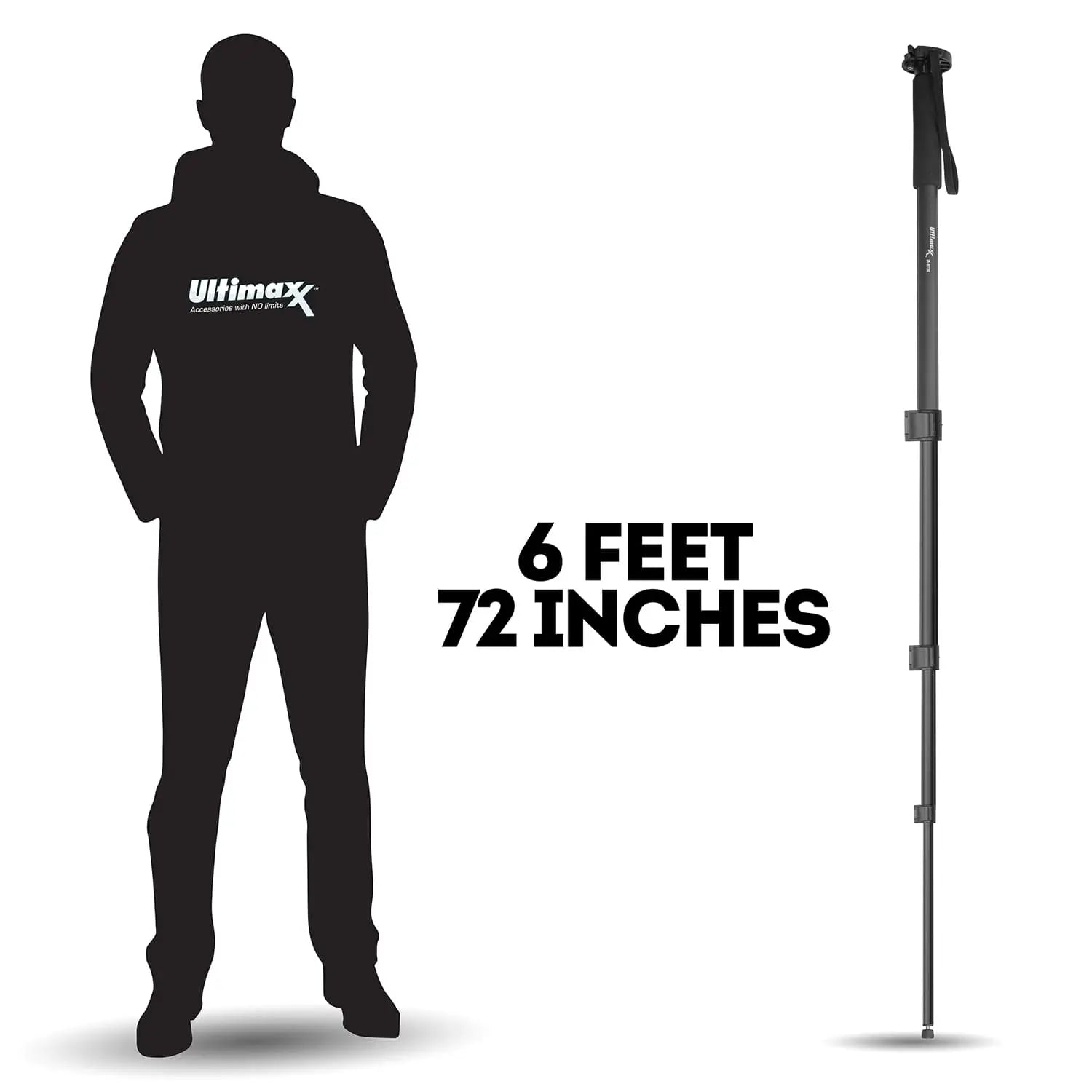 72'' Lightweight Heavy Duty Monopod Selfie Stick for DSLR Canon Nikon Sony Fuji Ultimaxx