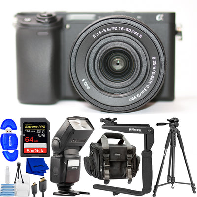 Sony a6400 Mirrorless Camera with 16-50mm f/3.5-5.6 OSS II Lens - 10PC Bundle