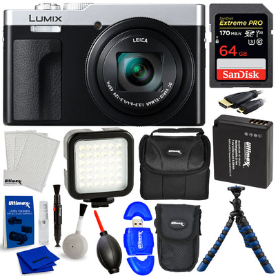 Panasonic TZ99/ZS99 Digital Camera (Silver) DC-TZ99E-S - 12PC Accessory Bundle