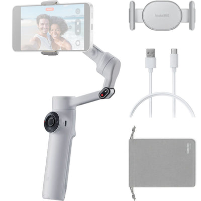Insta360 Flow 2 Standard Bundle (Summit White) - 32GB Accessory Bundle