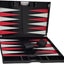 Lucite Acrylic Backgammon Set 18" Large Premium Board and Pieces (Black/Red) Ready Covers