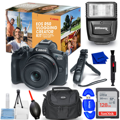 Canon EOS R50 Video Creator Kit 5811C109 - 9PC Accessory Bundle Canon