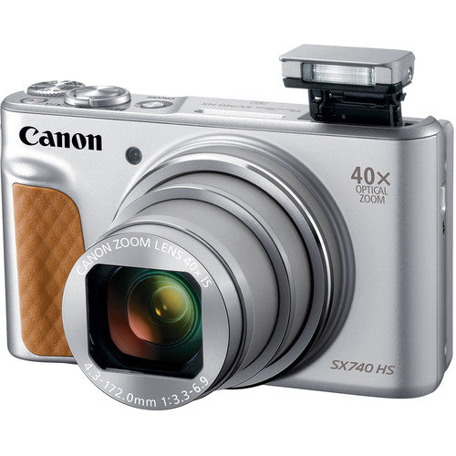 Canon PowerShot SX740 HS Digital Camera (Silver) 2956C001 - Accessory Bundle