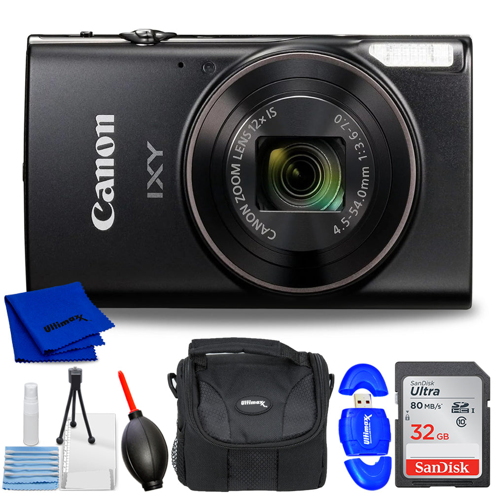 Canon Compact Digital Camera IXY 650 HS M (Black) 7280C001 - 7PC Accessory Kit Canon
