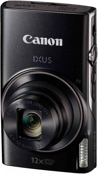 Canon IXUS 285 HS A Digital Camera (Black) - 12PC Accessory Bundle