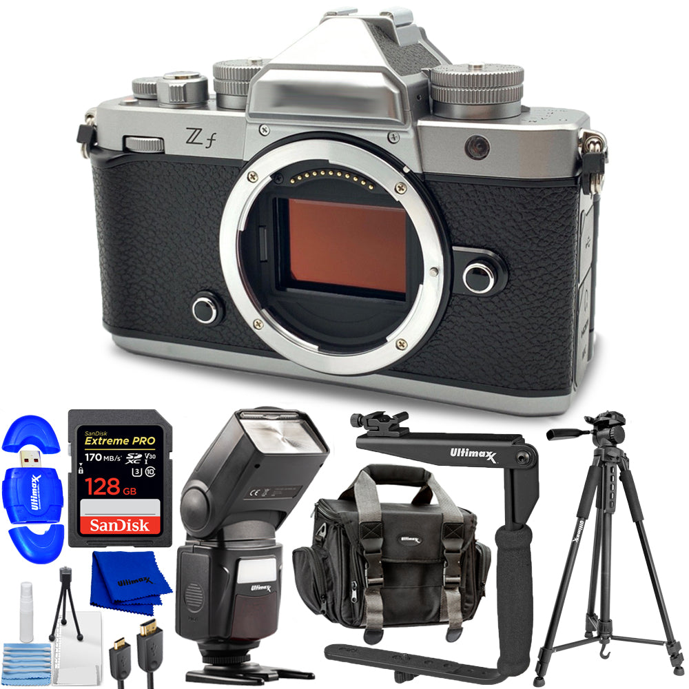 Nikon Zf Mirrorless Camera (Body) (Silver) 2012 - 10PC Accessory Bundle
