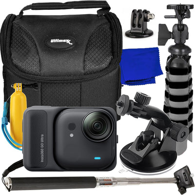 Insta360 GO Ultra Standard Bundle (Midnight Black) - 8PC Accessory Bundle