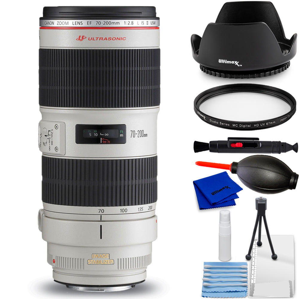 Canon EF 70-200mm f/2.8L IS II USM Lens 2751B002 - 7PC Accessory Bundle
