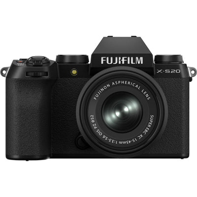 FUJIFILM X-S20 Mirrorless Camera with 15-45mm Lens 16781943 - 10PC Accessory Kit