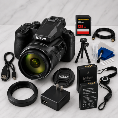Nikon COOLPIX P1100 Digital Camera 26541 - 7PC Accessory Bundle
