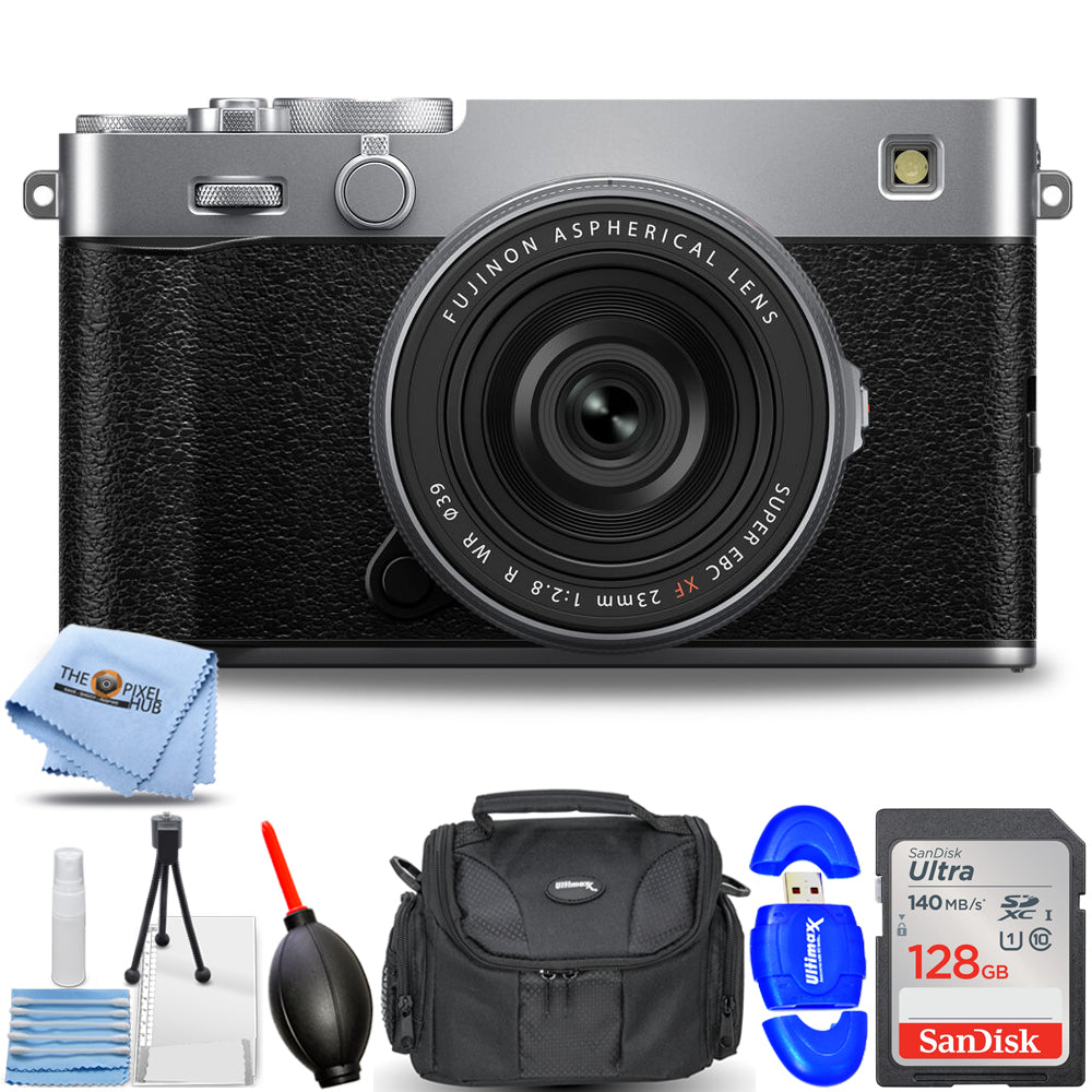 FUJIFILM X-E5 Mirrorless Camera and XF 23mm f/2.8 Lens (Silver) - 7PC Bundle