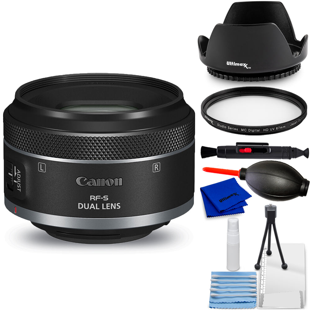 Canon RF-S 7.8mm f/4 STM Dual Lens 6795C002 - 7PC Accessory Bundle