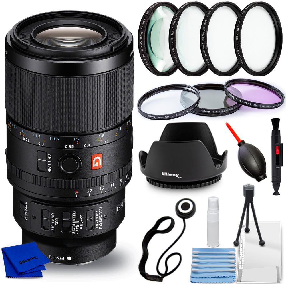 Sony FE 100mm f/2.8 Macro GM Lens SEL100M28GM - 9PC Accessory Bundle