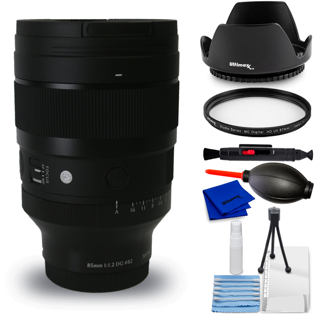 Sigma 85mm f/1.2 DG Art Lens (Sony E) 323965 - 7PC Accessory Bundle