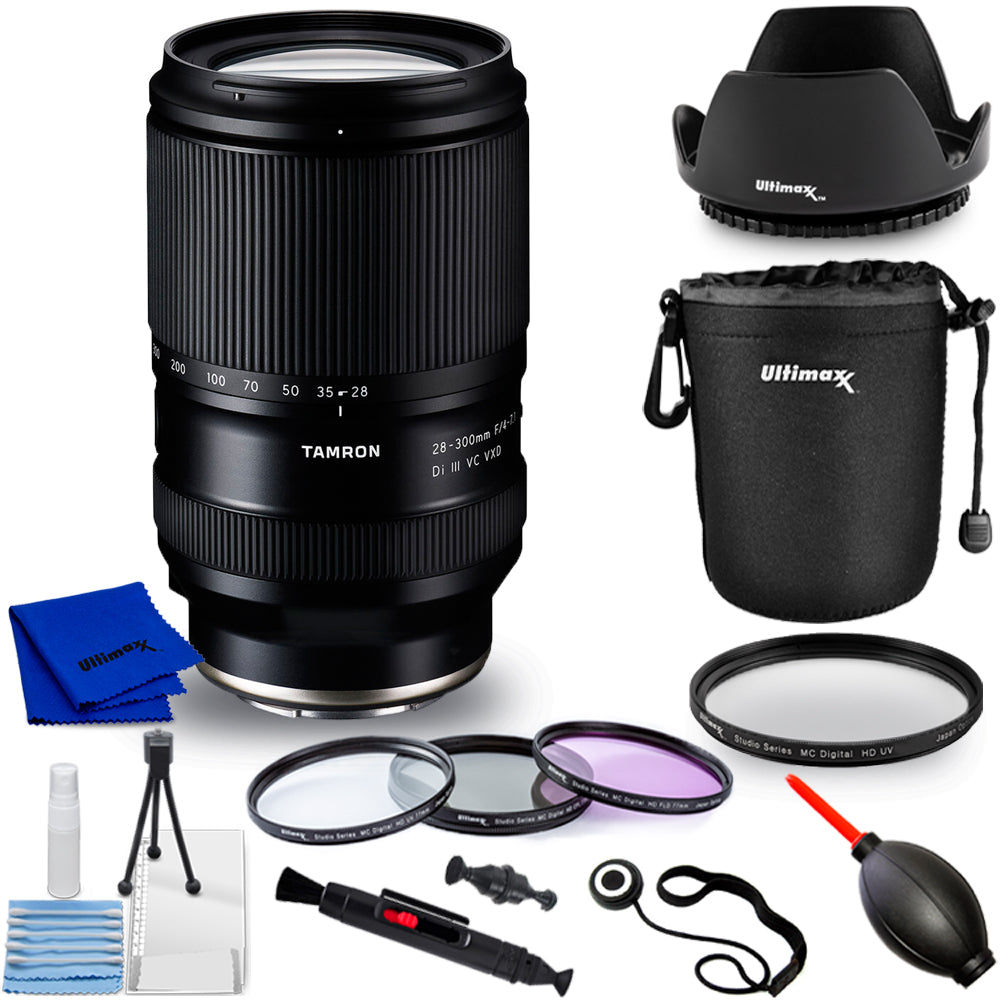 Tamron 28-300mm f/4-7.1 Di III VC VXD Lens (Sony E) A074 - 10PC Accessory Bundle