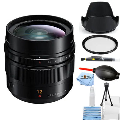 Panasonic Leica DG Summilux 12mm f/1.4 ASPH. Lens Starter UV Filter Bundle
